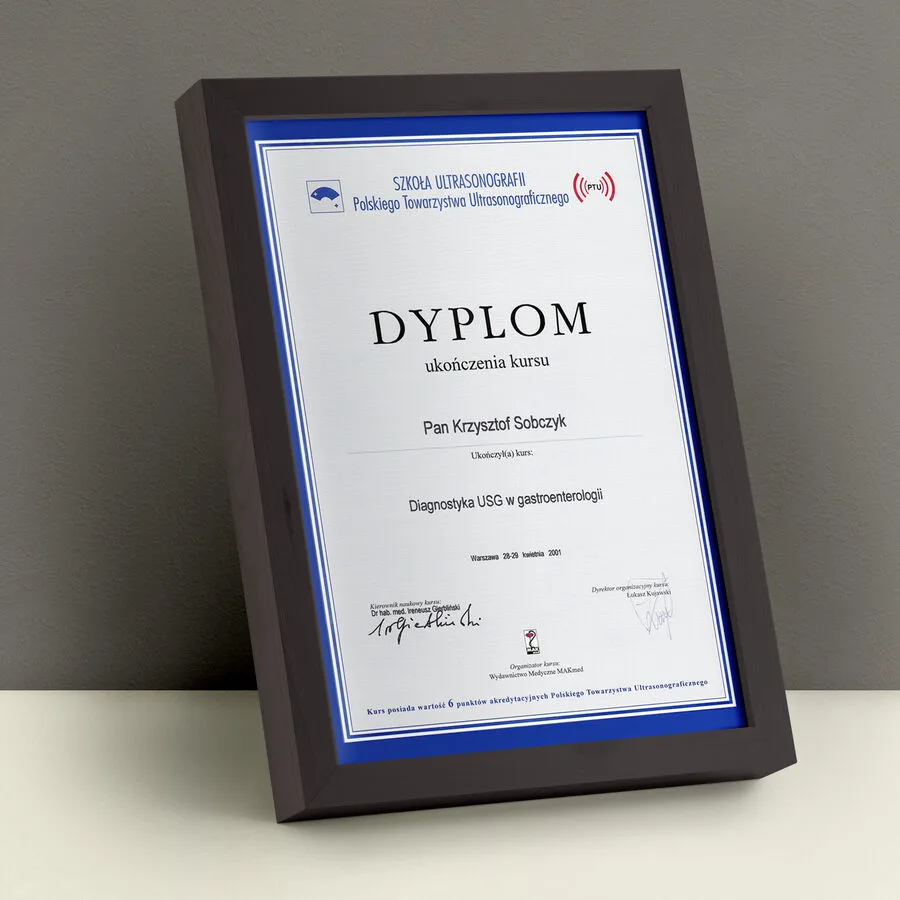 Dyplom diagnostyka w gastrologii